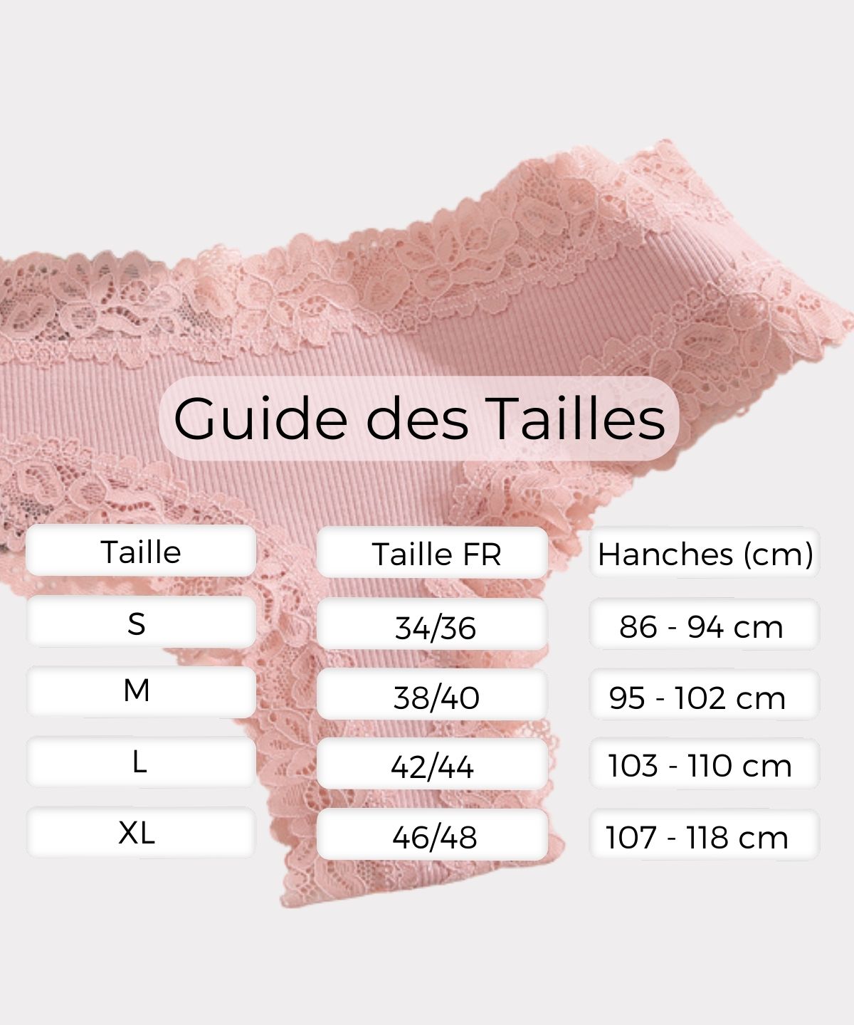 String CottonLace Dentelle [Antibactérien] - Achetez-en 4 recevez-en 8